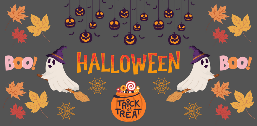 Креативна склянка "HALLOWEEN" 500 мл з скляною трубочкою та бамбуковою кришкою 00325 фото