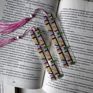 Акрилова закладка "Книжки на поличках" 00524 фото
