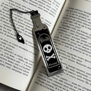 Книжкова закладка "Poison Warning!" 00262 фото